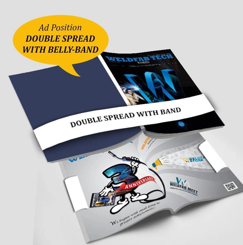 Double Spread + Belly Band advertisement mockup