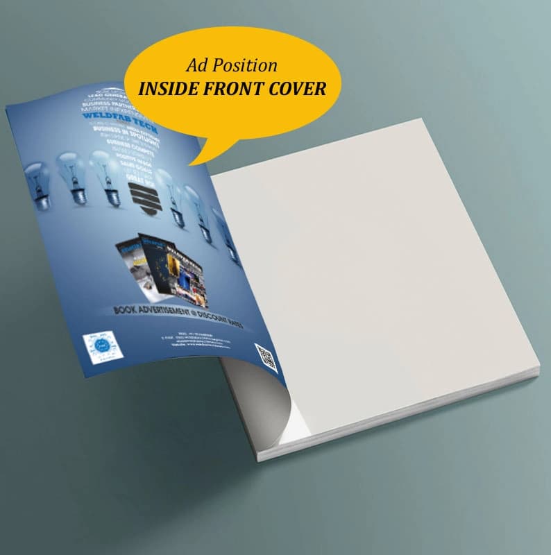 Inside Front Cover advertisement mockup