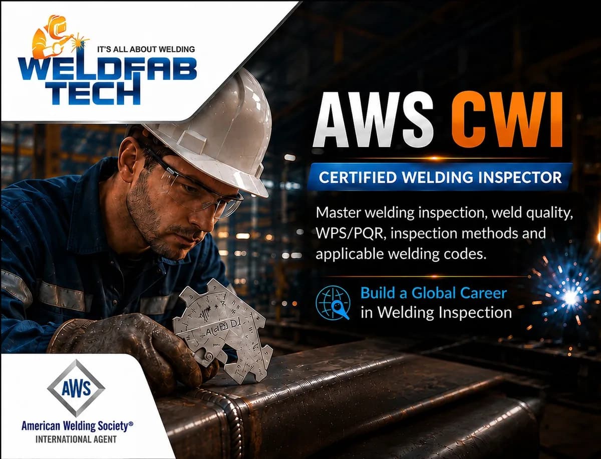 AWS CWI - Certified Welding Inspector training with WeldFab Tech
